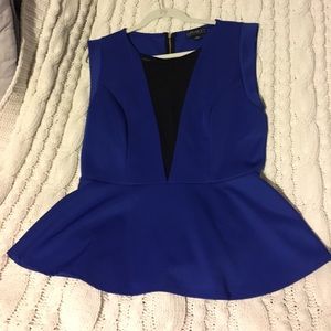 COPY - Forever 21 Royal Blue Peplum Top